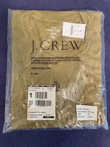 NIP J. Crew tee t shirt green crewneck slub Vintage Cotton XL olive solid basic - Picture 1 of 1