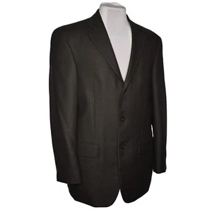 Blazer Abrigo Deportivo Nautica Para Hombre 39R Lana Cachemira Marrón A Cuadros 3 Botones - Imagen 1 de 12