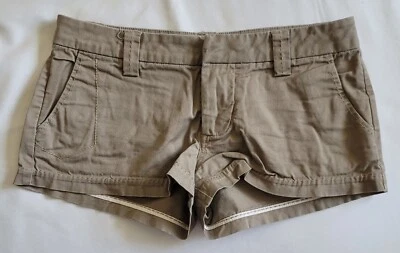 Volcom Womens Khaki Shorts Sexy Casual Dressy Fun Size 1  - Image 1 of 2
