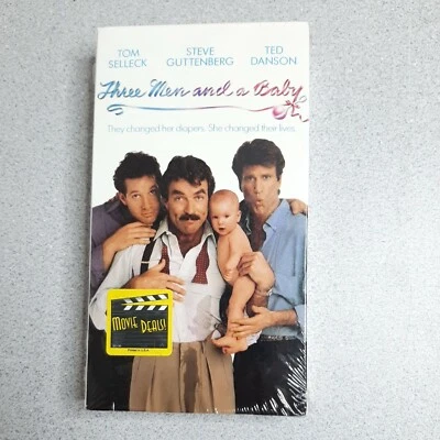 Three Men and a Baby VHS 1987 Tom Selleck Ted Danson NEW Factory Sealed Foto 1 de 4