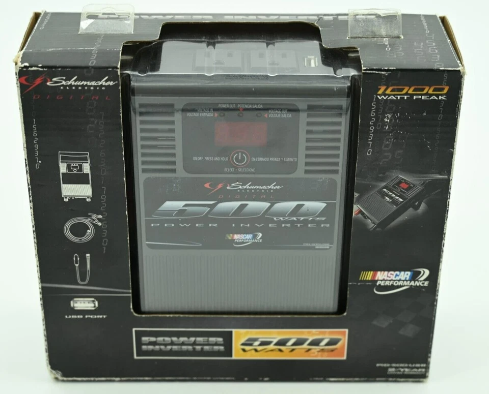 Schumacher DC to AC Digital Power Inverter for Cars 500 Watts - Image 1 of 3