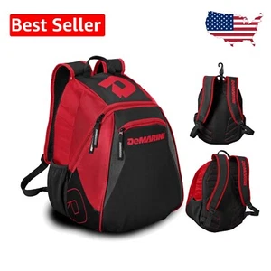Versatile Unisex Teen Baseball Backpack with Mesh Bat Sleeves & Stash Pocket - Picture 1 of 10
