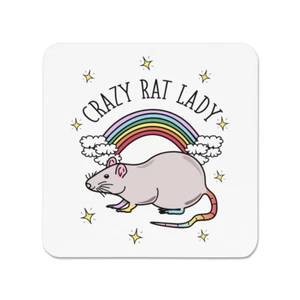 Rainbow Crazy Rat Lady Fridge Magnet - Funny - Picture 1 of 1
