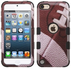 iPod Touch 5th 6th & 7th Gen - HYBRID HIGH IMPACT ARMOR SKIN CASE COVER FOOTBALL - Picture 1 of 6