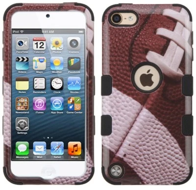 iPod Touch 5th 6th & 7th Gen - HYBRID HIGH IMPACT ARMOR SKIN CASE COVER FOOTBALL - Image 1 of 4