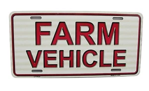 FARM VEHICLE METAL CAR NOVELTY LICENSE PLATE FARM USE AUTO TAG - Picture 1 of 15