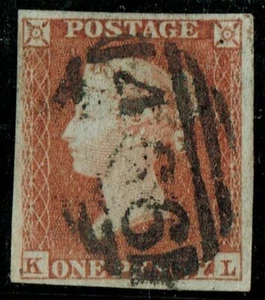 1841 1d Rosso Pl 167 KL 4m '466' di Liverpool Numero Annullo Usato Fine Cat.£55,00 - Foto 1 di 1