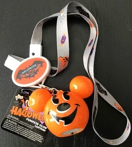 Disney Halloween Pumpkin Glow Lanyard Disney Parks Tricks & Treats 2020 - Picture 1 of 2