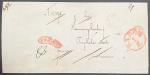 Interessanter Briefumschlag verschickt von Radom Polen nach Warschau, französischer Poststempel - Wachssiegel - Bild 1 von 5