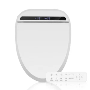 Smart Electric Bidet Toilet Heated Seat Elongated LCD Auto Flush Dry Night Light - Picture 1 of 15