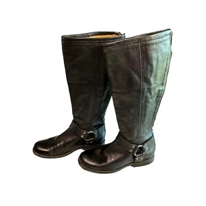 Frye Black Size 7 Biker Style Boots Tall - Picture 1 of 11