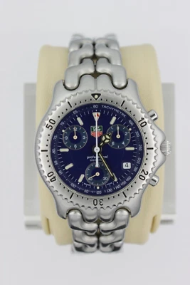 Reloj cronógrafo profesional SEL Tag Heuer CG1114.BA0473 para hombre azul plateado Foto 1 de 4