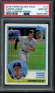 2018 Topps Series 1 Silver Pack #13 Aaron Judge PSA 10 Gem 1983 Chrome 65667694 - Picture 1 of 2