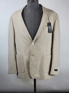 Vince Camuto Sportcoat Mens 46R Slim Fit Tan Oatmeal Twill Vented NWT - Picture 1 of 10