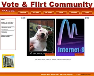 Vote & Flirt Community - PHP-Script - Bild 1 von 1