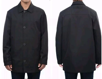 Rainforest Drylander Men's Trench Coat Water Wind Resistant Black XL RF2525 NWT - Image 1 of 4