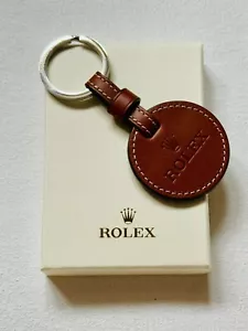 Rolex VIP Gift Signature Leather Brown Keyring/Keychain - New in Box,Luxury Gift - Picture 1 of 12