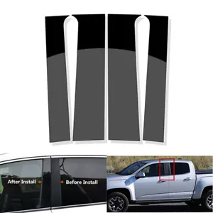 4x Black Pillar Post Door Window Cover For Chevy Colorado GMC Canyon 2015-2022 - Bild 1 von 11