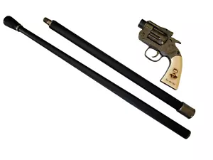 Doc Holiday Pistol Shaped Cane Revolver Wild West Collectible Walking Stick - Picture 1 of 4