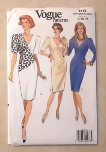 Vintage Vogue Sewing Pattern Patterns 1990 Misses' Dress Size 8-10-12 7779 - Picture 1 of 3