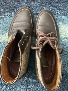 Coach Monogram P 988 Mitch, Mens Dress Boots Brown SIze 19.5 D - Made In Italy - Picture 1 of 5