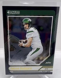 2024 Panini Donruss Aaron Rodgers Black Press Proof 02/10 - Picture 1 of 3
