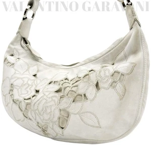 Bolso de hombro de cuero floral blanco Valentino Garavani - Imagen 1 de 7