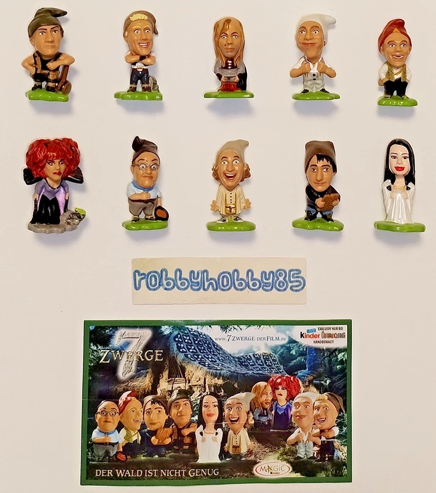 Komplettsatz 7 Zwerge/7 Zwerge + 10 Karten / Bpz Ü-ei Überraschung Deutschland - Bild 1 von 1