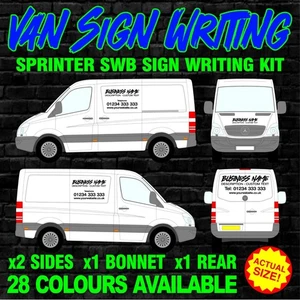 passend für MERCEDES SPRINTER SWB BUSINESS VAN SCHILD SCHREIBSET GRAFIK AUFKLEBER - Bild 1 von 4