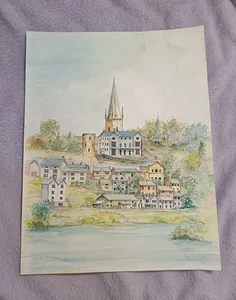 Original Watercolour Painting Of Ross On Wye Signed By Douglas S. Gibson 1979 - Picture 1 of 9