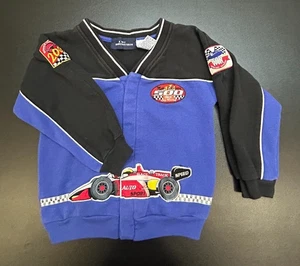 VTG 500 Motor Speedway Cardigan Jacket Patches Embriodered Kids Sz 6 - Picture 1 of 13