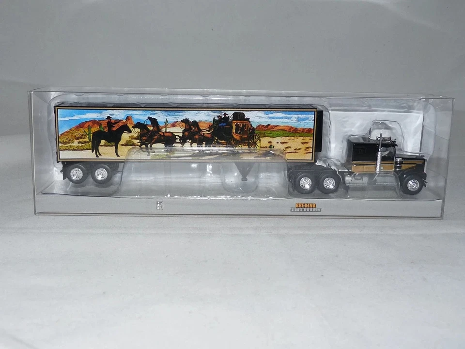 Brekina Smokey and the Bandit Kenworth W 900 oro negro 1977 escala 1:87 Foto 1 de 4