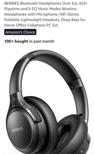 Auriculares Bluetooth Sobre la Oreja, Tiempo de Reproducción 65H y 6 Modos de Música Ecualizador Inalámbricos1119-21 - Imagen 1 de 24