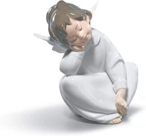Statuina porcellana LLADRÓ angelo che sogna - Foto 1 di 6