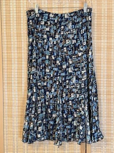 Emma James Damen M Rock A Linie Geometrisch Gefüttert Boho Artsy Stretch Lagenlook - Bild 1 von 8