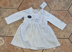VESTIDO Y BODY DELANTAL ATERCIOPELADO LUNARES BEBÉ NIÑA DE JASPE CONRAN - 3-6M - Imagen 1 de 2