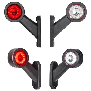 12V 24V LED Umrissleuchte Begrenzungsleuchte Anhänger 45° Seitenleuchte rot weiß - Bild 1 von 9