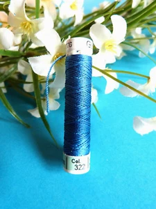 331B / Beautiful Coil Pure Wire Silk Drawstring Gutermann Blue Royal N° 322 - Picture 1 of 1