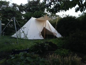 6x4m Sachsenzelt Mittelalter Larp Ritter Wikinger Normannen Zelt - Bild 1 von 3