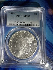1881-S $1 PCGS MS-63 Morgan Silver Dollar - Picture 1 of 8