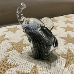 Genuine Handmade FM Art Studio Signed Ronneby Sweden Art Glass Elephant  - Picture 1 of 10