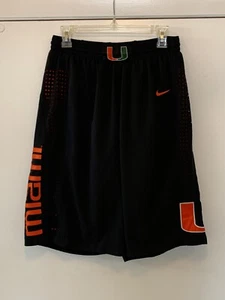 VINTAGE NIKE UNIVERSITY OF MIAMI BASKETBALL SHORTS HERREN M SCHWARZ/ORNG. SHADOW CLEAN - Bild 1 von 19