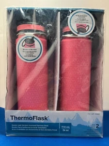 Thermoflask Borraccia Isolata in Acciaio Inox 24 Oz Confezione da 2 - Rosa - Foto 1 di 1