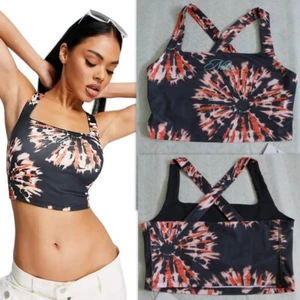 NWT NIKE Resort Tie Dye Print Cropped Training Tank Top Bra DQ3596 Size M - Picture 1 of 15