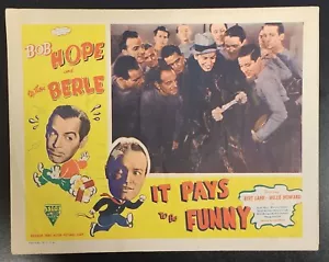 Carta lobby originale It Pays To Be Funny 11x14 Bob Hope Milton Merle 1947 - Foto 1 di 2