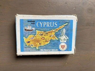 Baraja de cartas de recuerdo vintage de Chipre - Imagen 1 de 2