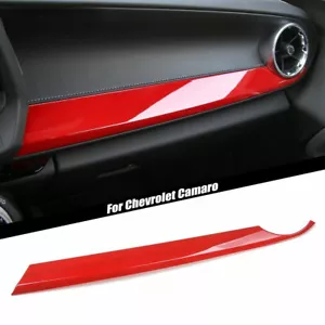 Red Co-pilot Dashboard Panel Trim Cover Accessories For Chevrolet Camaro 2017+ - Bild 1 von 8