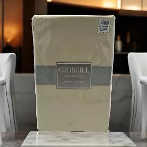 NOS CROSCILL Solid Yellow Fabric Tablecloth 70” Round Dining Essentials - Picture 1 of 12