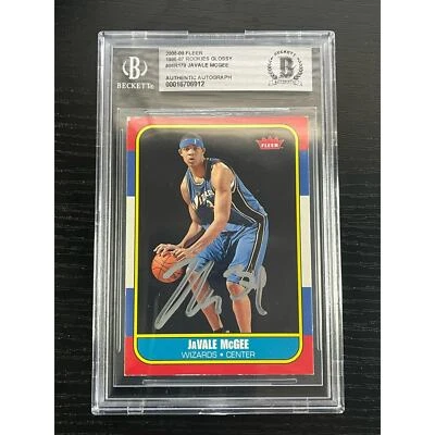 2008-09 Fleer 1986-87 Rookies Brillante JaVale McGee Firmado RC Automático Beckett BAS Foto 1 de 2