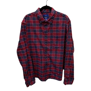XXL Apt 9 Shirt Red Blue Herringbone Premier Flex Performance Untucked-fit Z1 - Picture 1 of 13